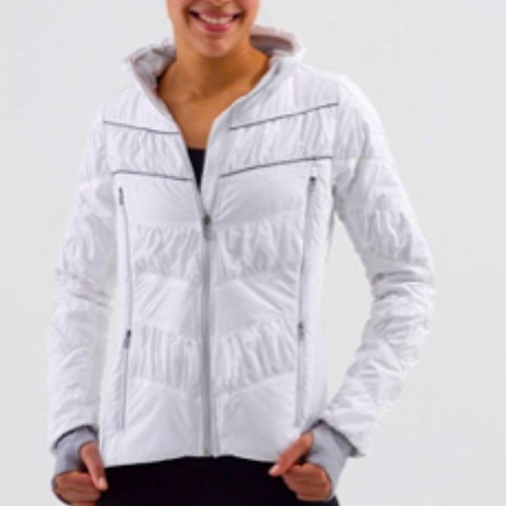 Rare Lululemon White Outward Bound Jacket Sz 4 - Picture 11 of 13